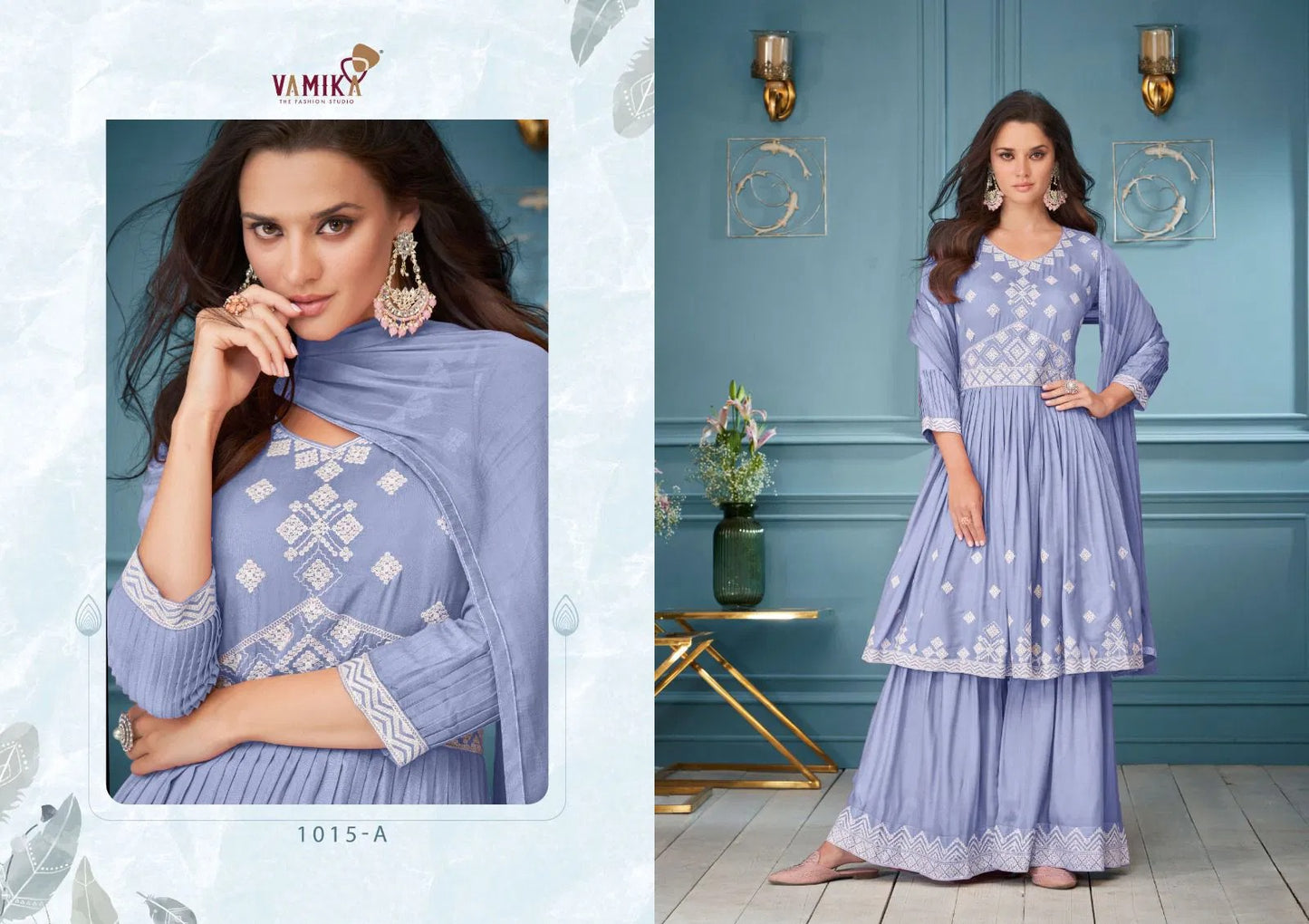 Elegant Embroidered Kurti Set with Bottom & Dupatta – 3 Piece Set