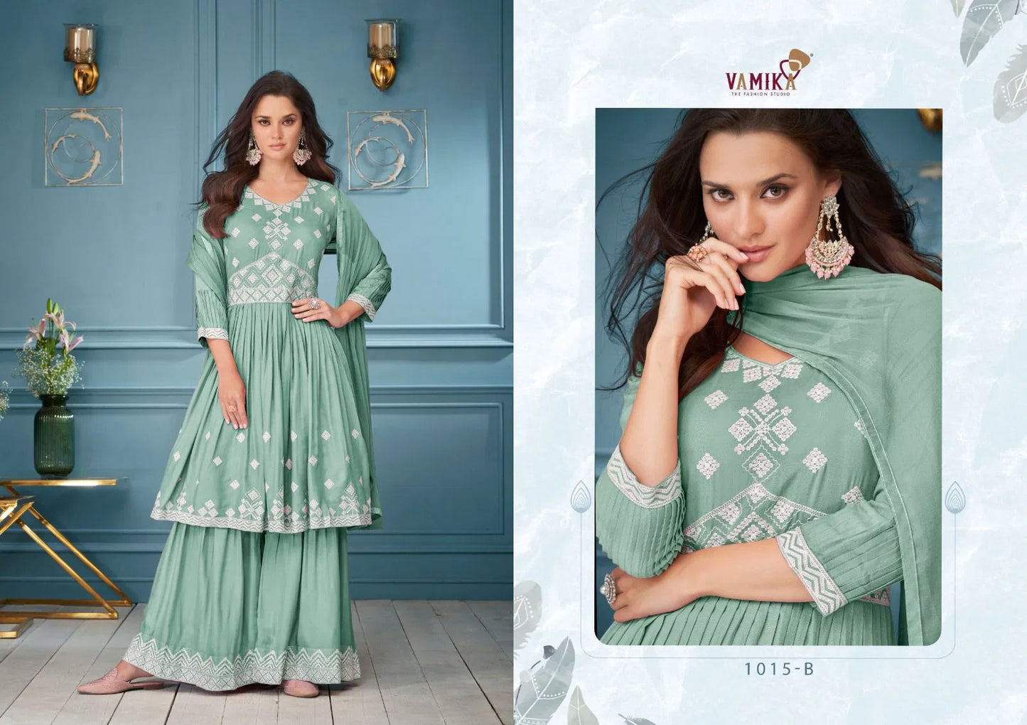 Elegant Embroidered Kurti Set with Bottom & Dupatta – 3 Piece Set