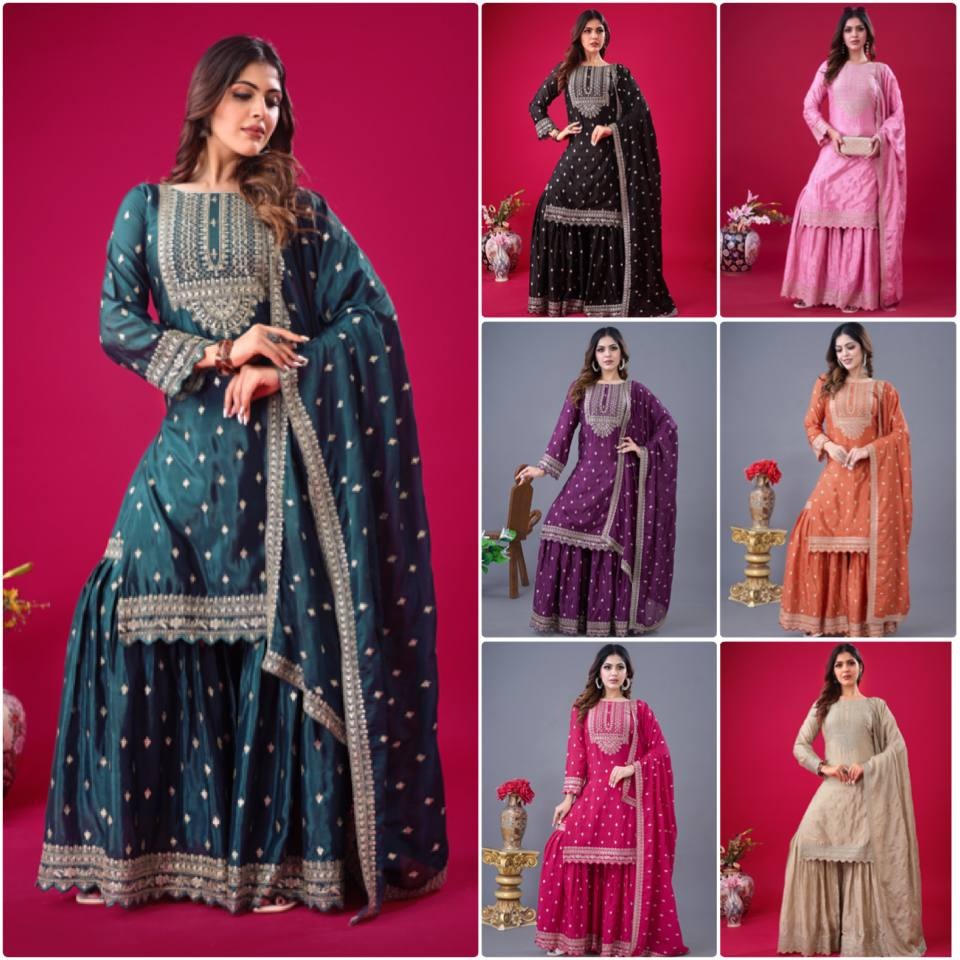 Party Wear Look Fancy Top-Dupatta and Fully Stitched Sharara